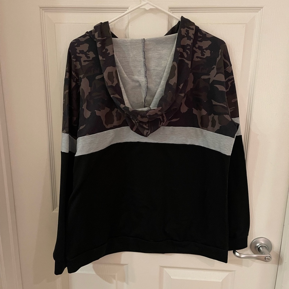 Two Tone Camo/Black Hoodie